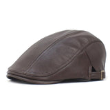 Men's Vintage Leather Hat 66065991Y