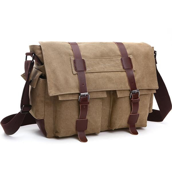 Mens Multi-Pocket Crossbody Bag 99785431M Khaki Messenger Bags