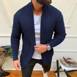 Men's Knitted Solid Color Casual Cardigan 20362749M