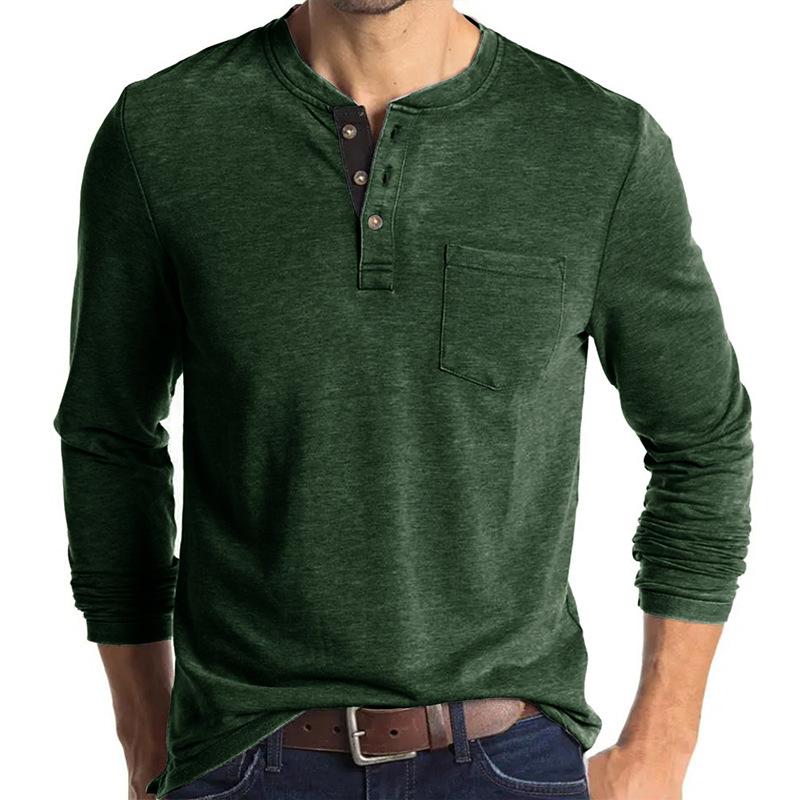 Men's Casual Long Sleeve Crew Neck Basic T-Shirt 05246610M