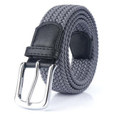 Mens 3.4Cm Woven Elastic Elastic Belt Dark Grey / 105Cm Belts