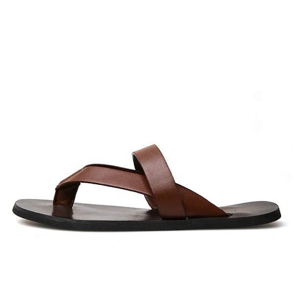 Mens Casual Leather Flip-Flops 86023595 Shoes