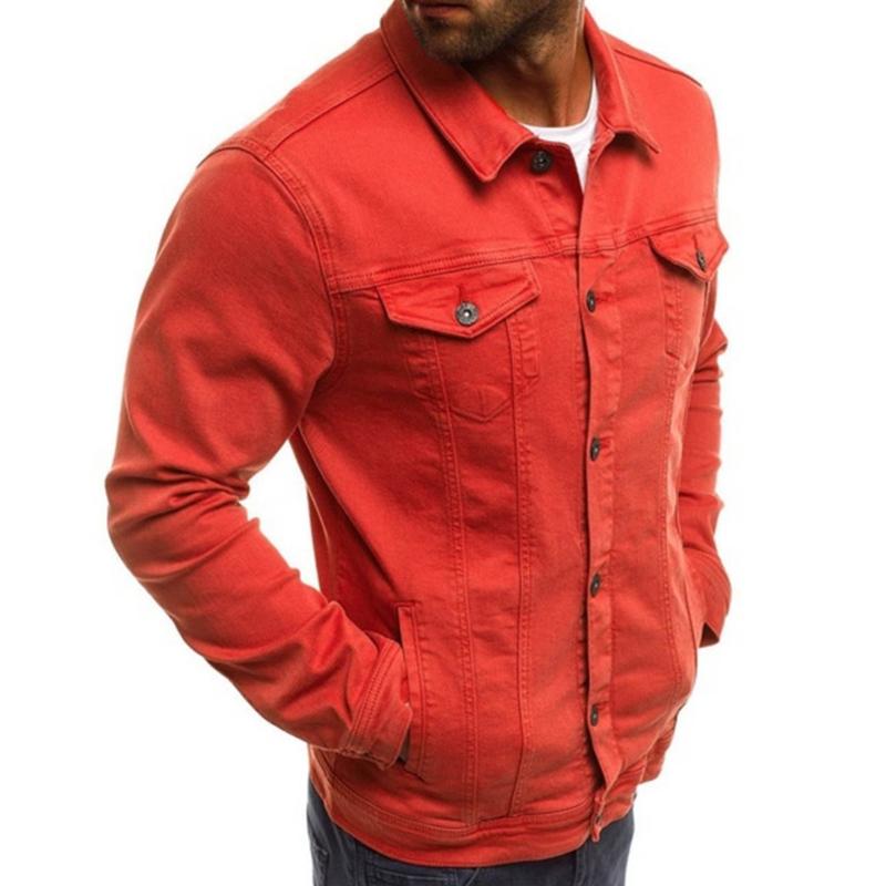 Men's Casual Solid Color Button Lapel Jacket 02134545M