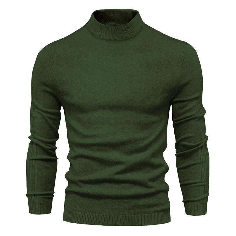 Einfarbiger Rollkragenpullover für Herren, Strickpullover 47281568X