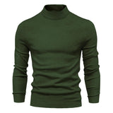 Men's Solid Color Turtleneck Pullover Knit Sweater 47281568X