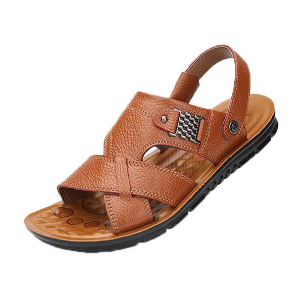 Mens Casual Beach Sandals 13687076M Yellow / 6 Shoes