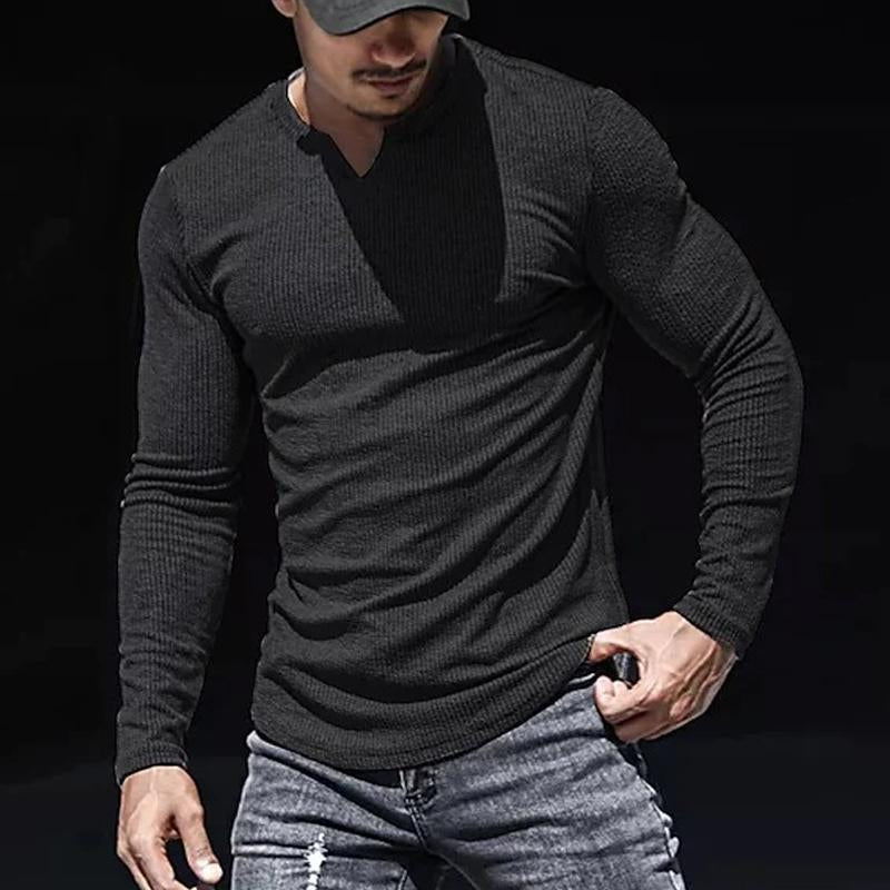 Men's Solid Color Casual Bottoming T-shirt 49672976X