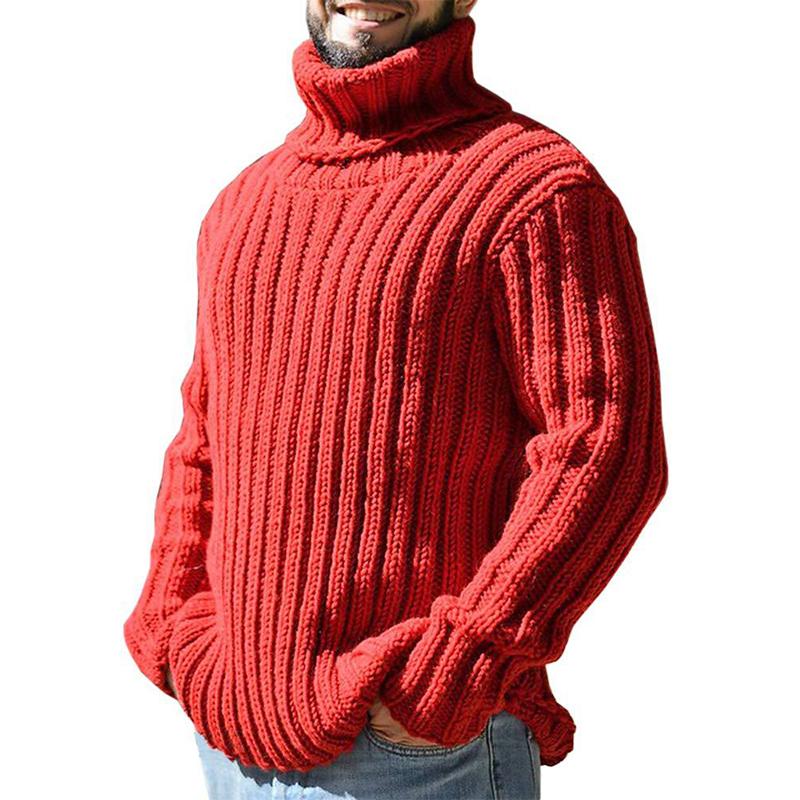 Men's Casual Turtleneck Slim Fit Knit Sweater 65577939M