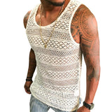 Men's Fashion Casual Hollow Breathable Tank Top 56390030Y