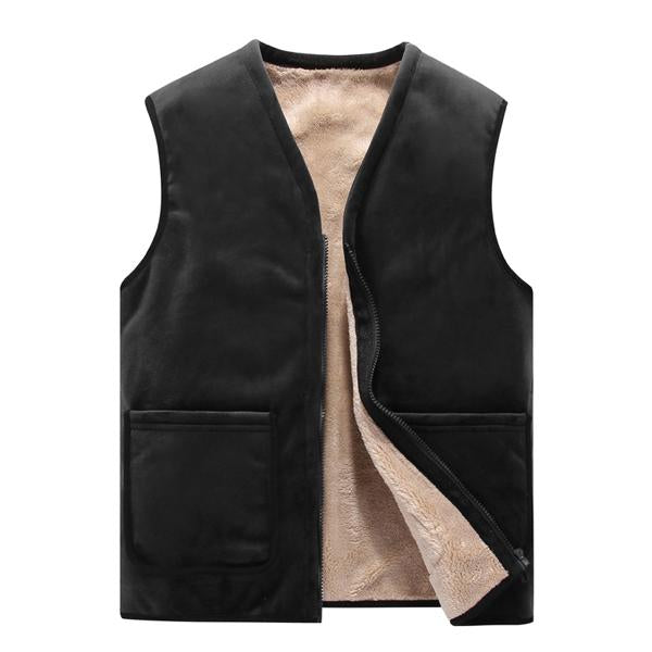 Men's V-Neck Fleece Thermal Vest 37128088X