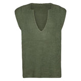 Men's Sleeveless V-Neck Loose Knit Vest  20980803X