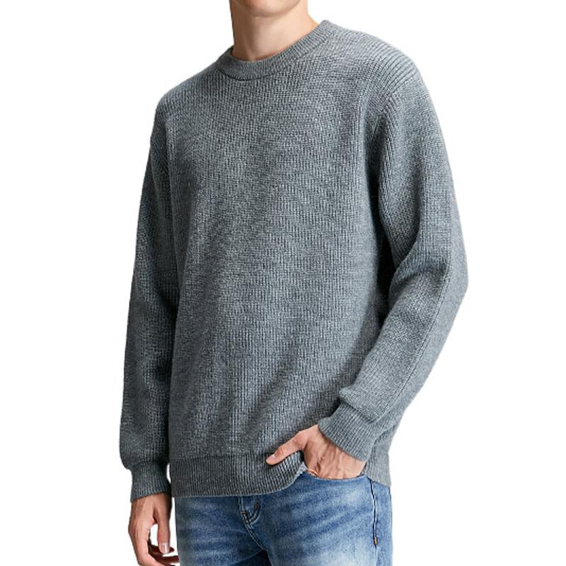 Men's Casual Solid Color Long Sleeve Sweater 98563873Y