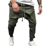 Men'S Casual Layered Stitching Pants 41260363Y