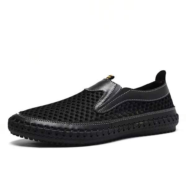 Mens Mesh Rubber Moccasins 64673184 Black / 6 Shoes