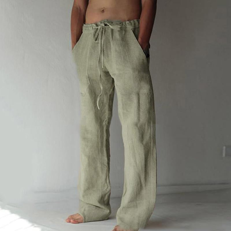 Men's Casual Solid Color Drawstring Pants 10523940Y