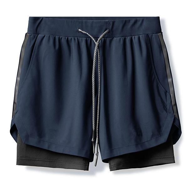 Men's Double Layer Quick Dry Sports Shorts 36316818M