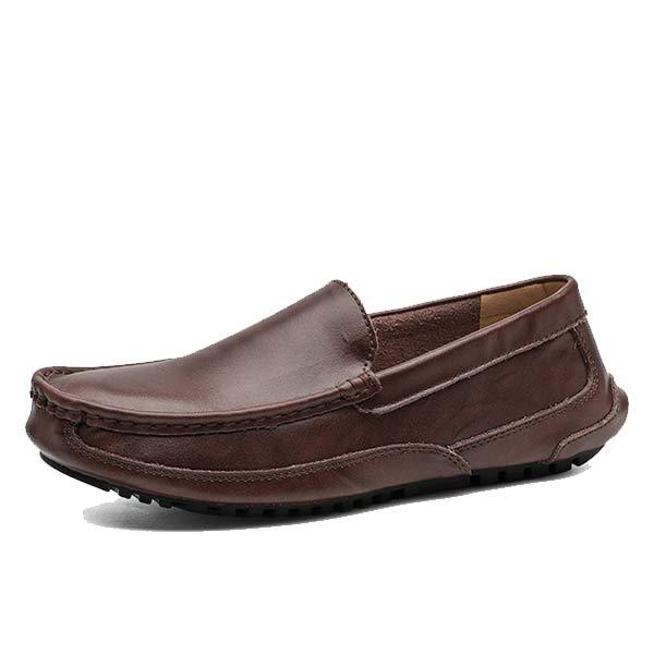 Mens Slip-On Leather Loafers 51327379 Red Wine / 6 Shoes