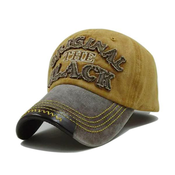 Mens Distressed Denim Baseball Cap 56838531M Coffee Hats