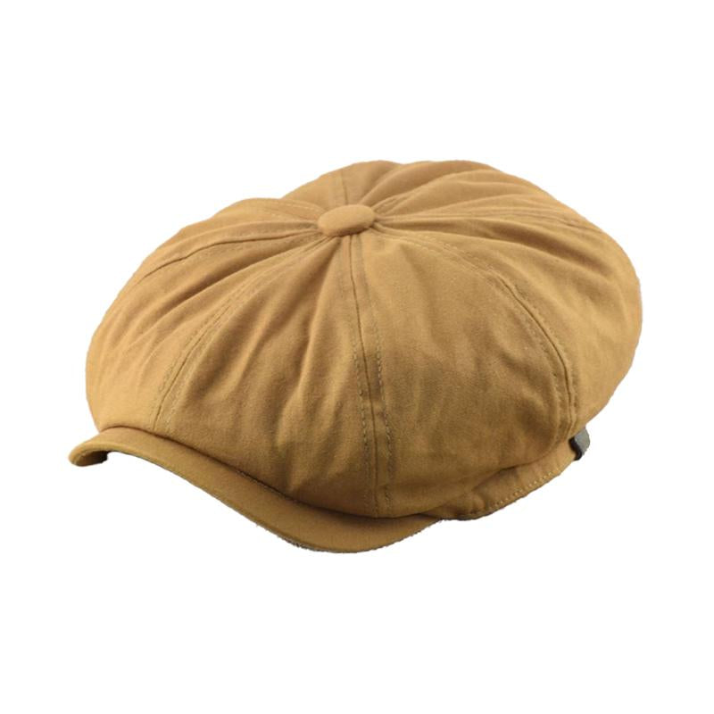 Cappello ottagonale vintage in cotone e lino da uomo, basco 36520205X