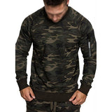 Men's Casual Round Neck Long Sleeve Zipper Sweatshirt 01354653M