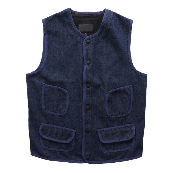 Gilet da lavoro in denim vintage da uomo in pile sottile 89962464M