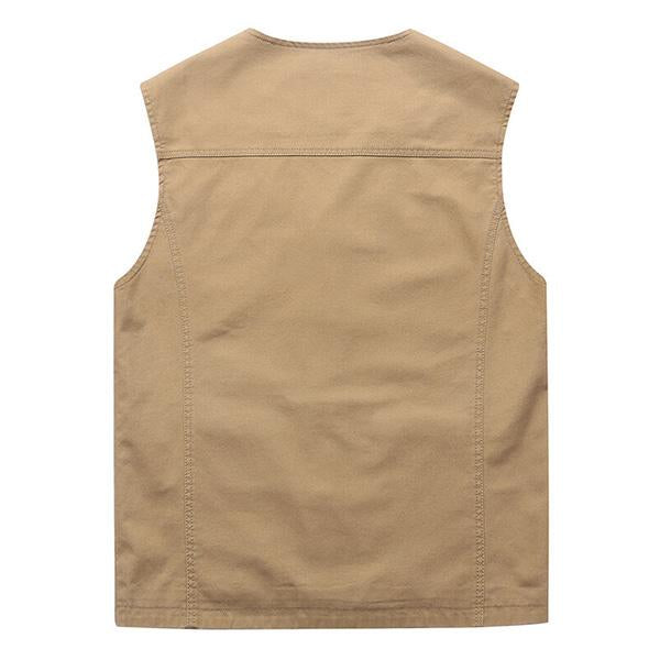 Mens Casual Solid Color V-Neck Thin Vest 21460241M Vests