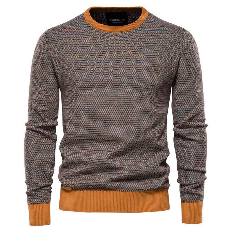 Men's Crew Neck Solid Color Sweatshirt 37283635X