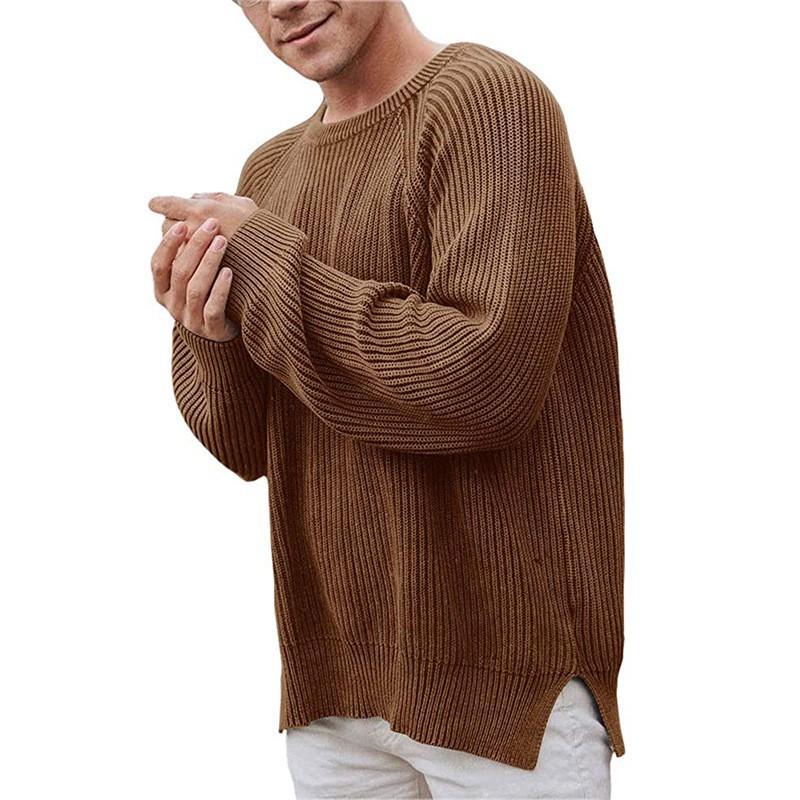 Men's Casual Round Neck Long Sleeve Pullover Knitwear 19852100M