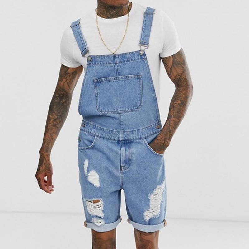 Vintage Denim Ripped Overalls for menn 51380159Y