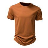 Men's Solid Color Short Sleeve Round Neck T-Shirt 90972504X