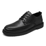 Mens Lace-Up Leather Shoes 49453872 Black / 6.5 Shoes