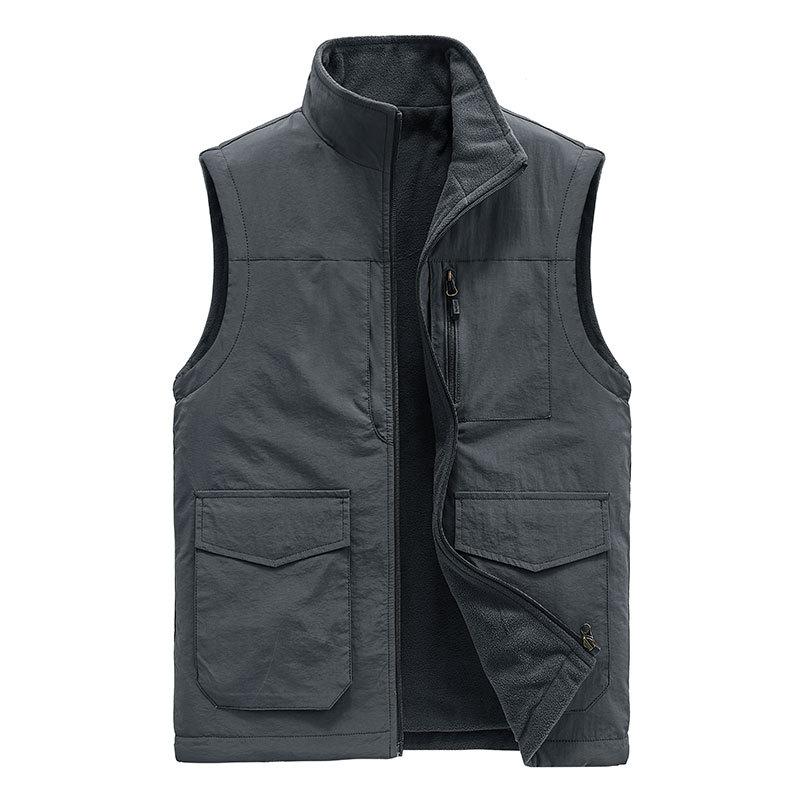 Men's Casual Reversible Polar Fleece Warm Quick Dry Vest 70897842M
