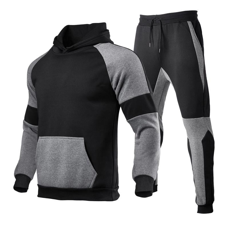 Men's Patchwork Hoodie and Hoodie Set 62068546X