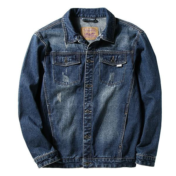 Mens Loose Casual Classic Denim Jacket 84177810M Blue / M Coats & Jackets