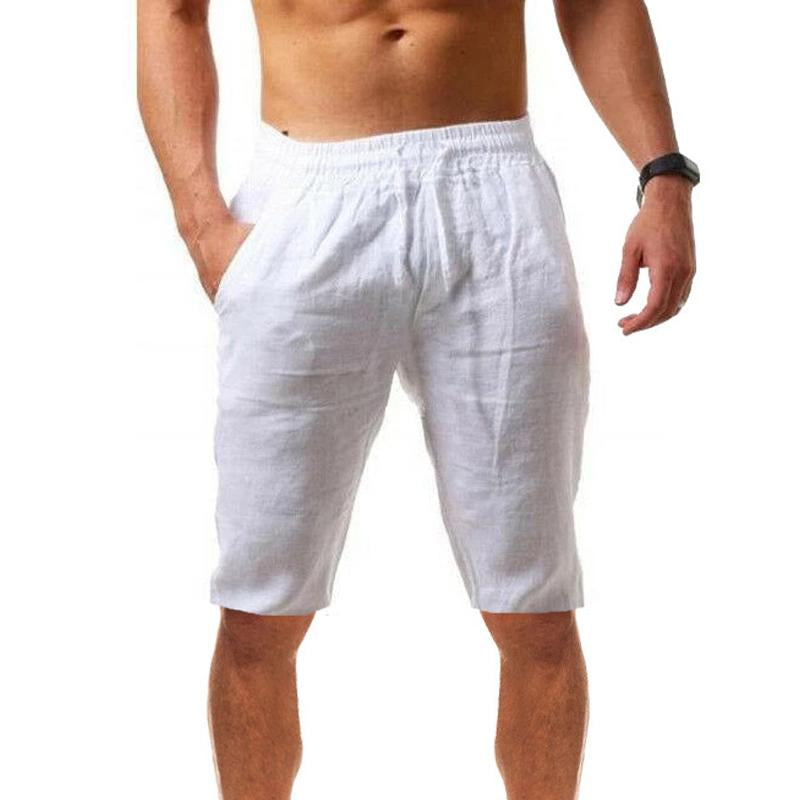 Short décontracté de couleur unie pour homme 87419178Y