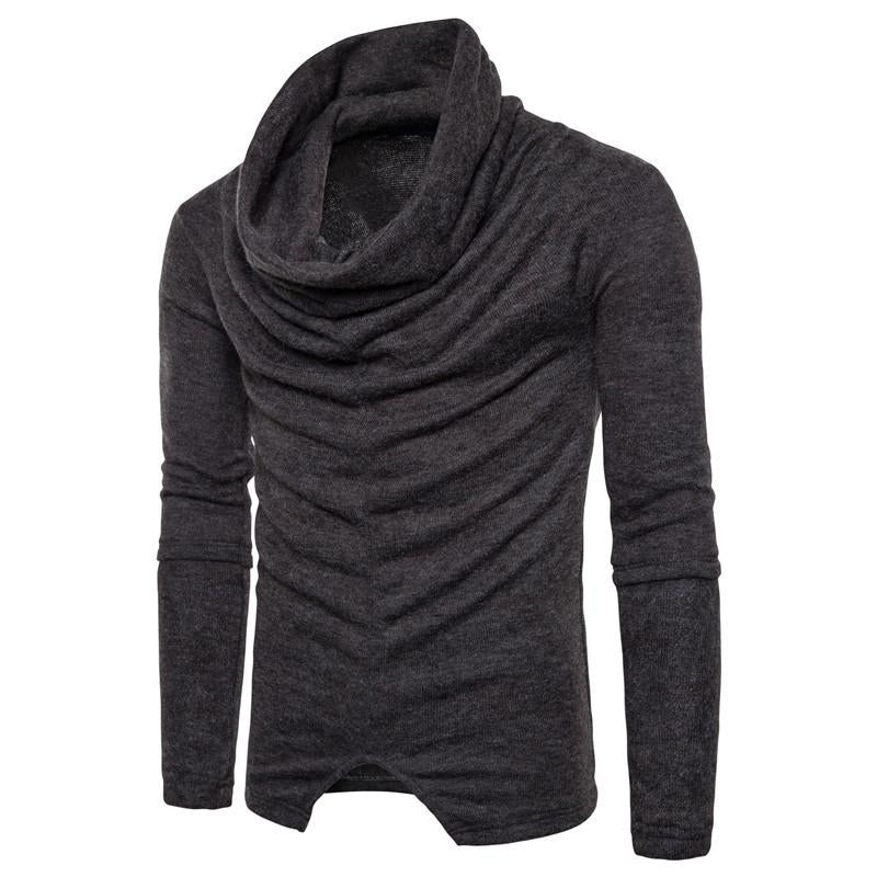 Men's Solid Color Swing Neck Long Sleeve Knitwear 91911778Y