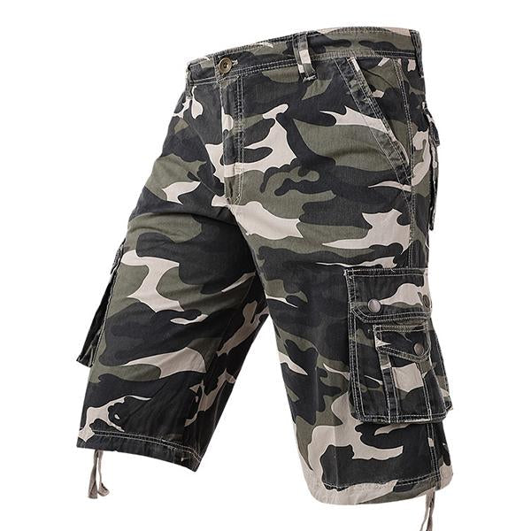 Mens Cotton Camouflage Cargo Shorts 24600962M Light Camouflage / 30 Shorts