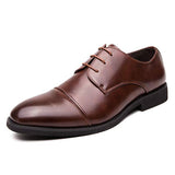 Mens Classic Business Leather Shoes 06388855 Brown / 6 Shoes