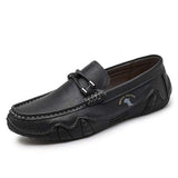 Mens Casual Hand Sewn Leather Shoes 11426926 Black / 6 Shoes