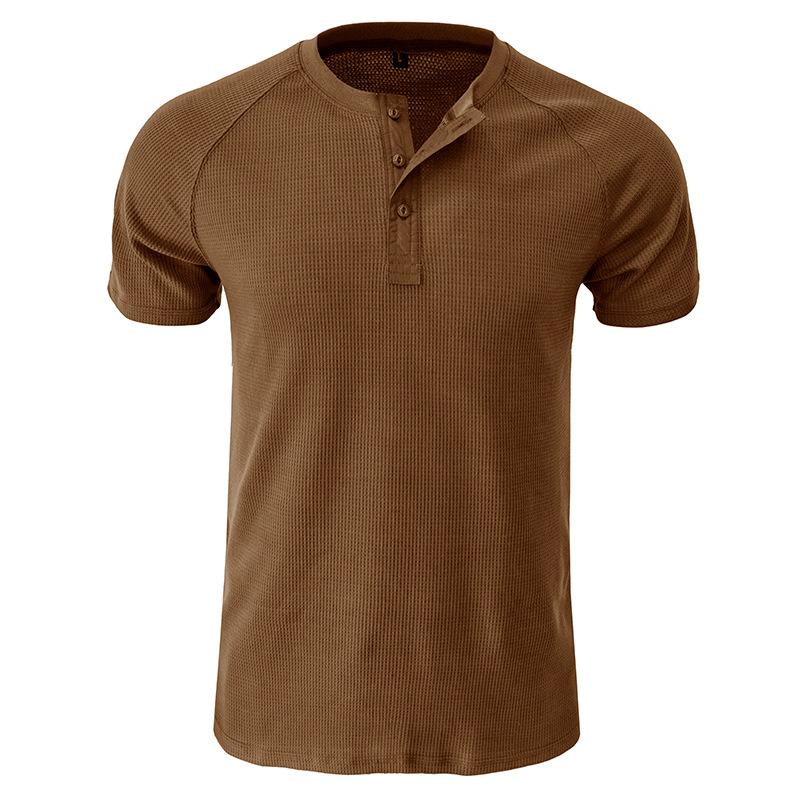 T-shirt Henley à manches courtes pour homme Tough Guy 46765611X