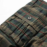 Mens Vintage Pocket Plaid Pants Without Belt 98497428X Shorts