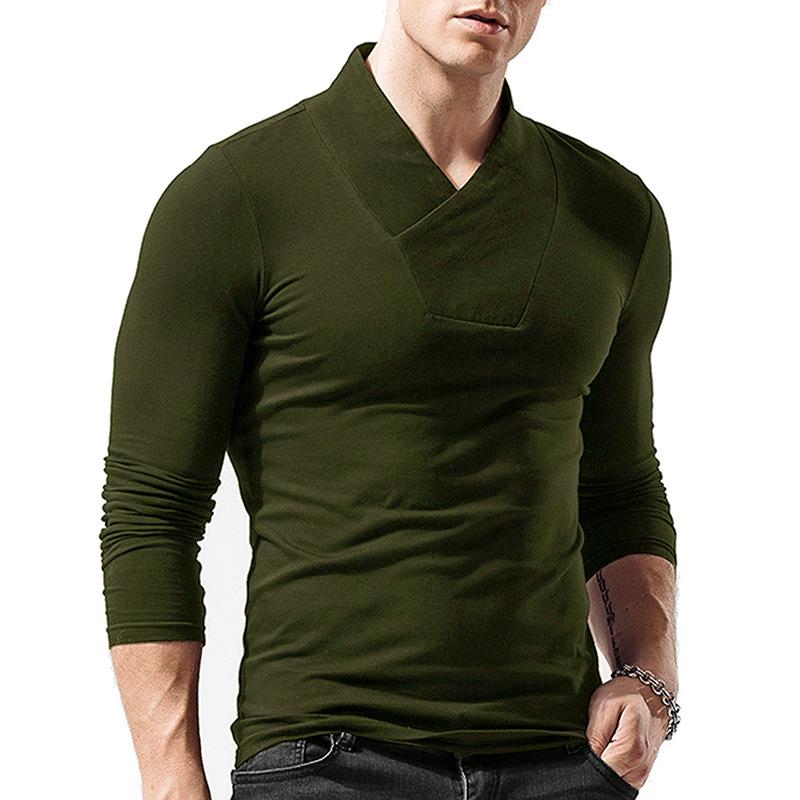 Men's Solid Color T-shirt Bottoming Shirt 95731884X