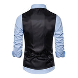 Men's Casual V-Neck Plaid Suit Vest 97343336M