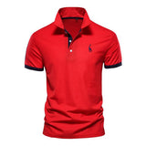 Mens Embroidered Polo Shirt 97281831X Red / S Shirts & Tops