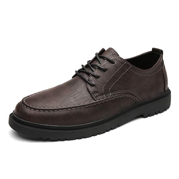 Mens Lace-Up Leather Shoes 49453872 Brown / 6.5 Shoes
