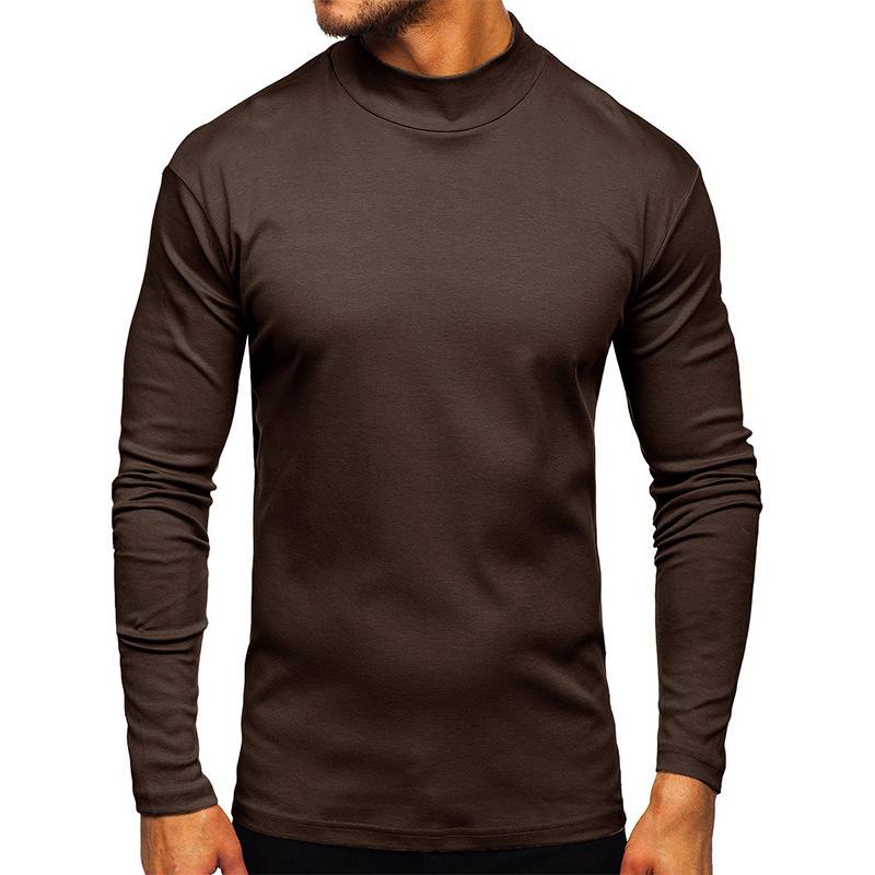 Men's Casual Turtleneck Long Sleeve Pullover T-Shirt 84347750M