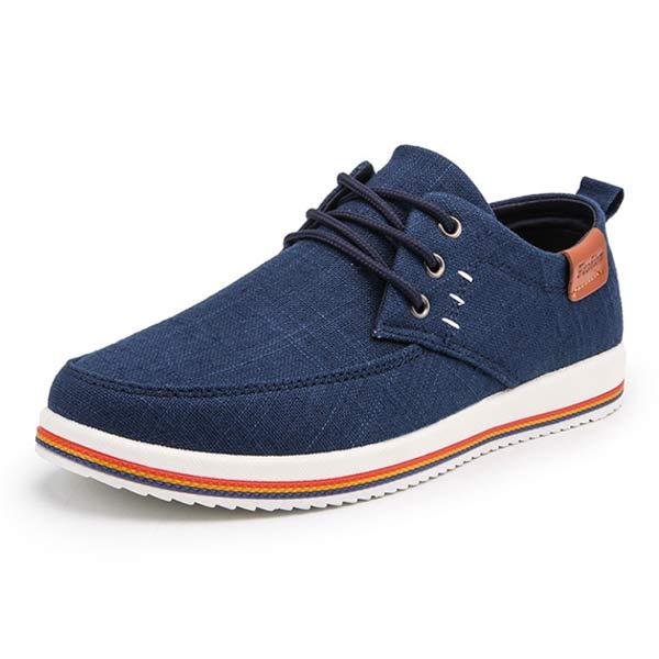 Mens Casual Canvas Shoes 02665670 Blue / 6.5 Shoes