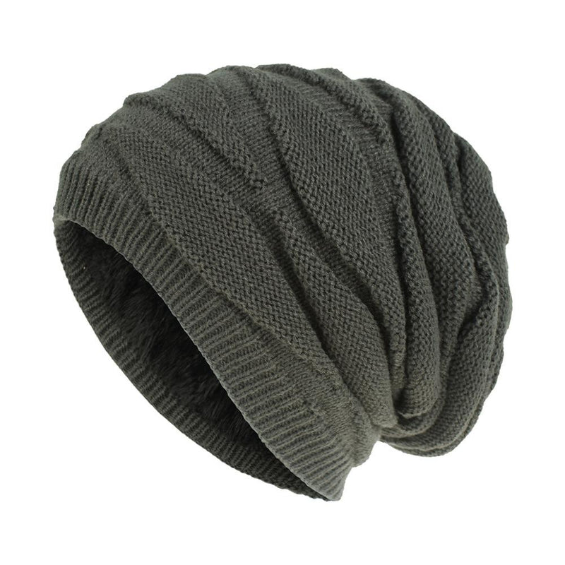 Warm Knitted Hat Hat / Dark Gray Free Size Hats