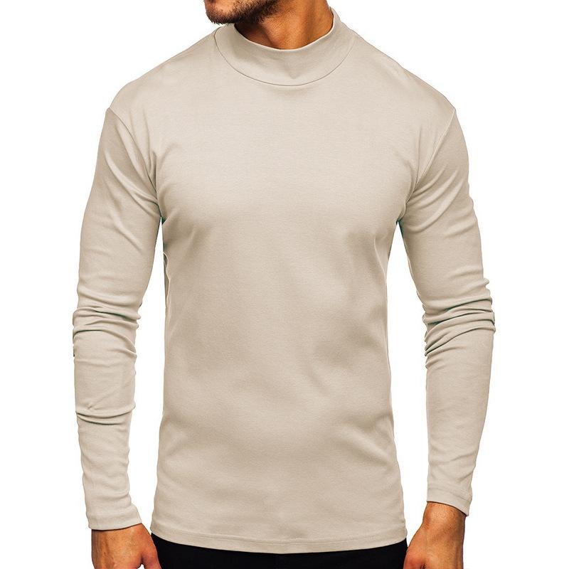 Men's Casual Turtleneck Long Sleeve Pullover T-Shirt 84347750M