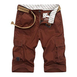 Mens Casual Multi Pocket Pants (Belt Excluded) 35947837W Wine Red / 30 Shorts